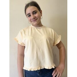 Фотография Футболка детская на девочку M538 yellow р.140-164 "Moda school" недорого оптом от прямого поставщика