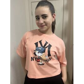 Фотография Топик детский на девочку M542 peach р.140-164 "Moda school" недорого оптом от прямого поставщика