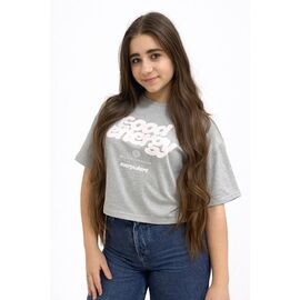 Фотография Топик детский на девочку M551 l.grey р.140-164 "Moda school" недорого оптом от прямого поставщика