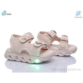 Фотография Босоножки детские летние Лето L856-1-7 LED (8 пар р.21-26) "BBT" недорого оптом от прямого поставщика