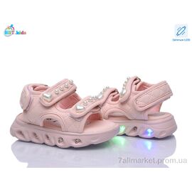 Фотография Босоножки детские летние Лето L857-1-1 LED (8 пар р.21-26) "BBT" недорого оптом от прямого поставщика