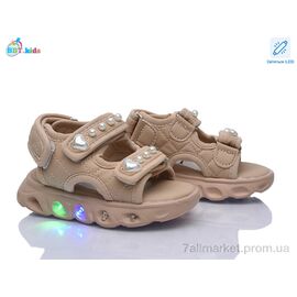 Фотография Босоножки детские летние Лето L857-1-7 LED (8 пар р.21-26) "BBT" недорого оптом от прямого поставщика