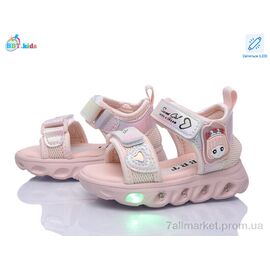 Фотография Босоножки детские летние Лето L858-1-1 LED (8 пар р.21-26) "BBT" недорого оптом от прямого поставщика