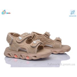 Фотография Босоножки детские летние Лето L857-2-7 LED (8 пар р.26-31) "BBT" недорого оптом от прямого поставщика