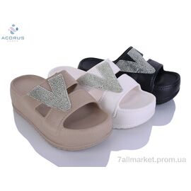 Шльопанці жіночі полегшені Літо 2123 mix (12 пар р.36-41) "Acorus" недорого оптом від прямого постачальника