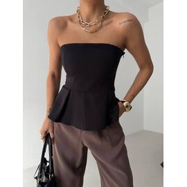 Фотография Топ женский 1721 black р.42-48 "BONJOUR" недорого оптом от прямого поставщика