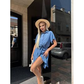 Жіночий комбінезон літній 2369 l.blue р.42-52 "BONJOUR" недорого оптом від прямого постачальника