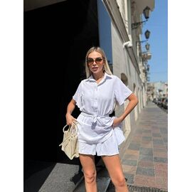 Жіночий комбінезон літній 2369 white р.42-52 "BONJOUR" недорого оптом від прямого постачальника