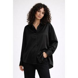 Фотография Рубашка женская 8079 black р.42-52 "BONJOUR" недорого оптом от прямого поставщика