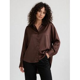 Фотография Рубашка женская 8079 brown р.42-52 "BONJOUR" недорого оптом от прямого поставщика