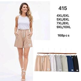 Фотография Шорты женские 415 mix р.4XL-10XL "Hoan" недорого оптом от прямого поставщика