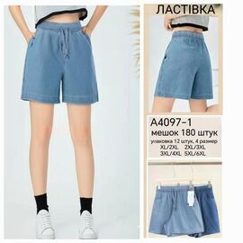 Фотография Шорты женские A4097-1 mix р.XL-6XL "Hoan" недорого оптом от прямого поставщика