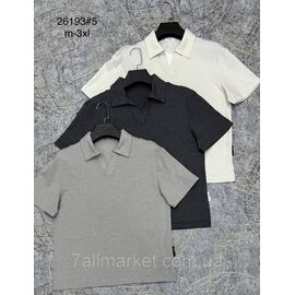 Фотография Футболка-поло мужская молодёжная р-ры M-3XL (3цв) "PROSTOMEN" недорого оптом от прямого поставщика