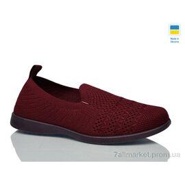 Сліпони жіночі тканинні Літо 6711 бордовий (10 пар р.36-40) "DeMur" недорого оптом від прямого постачальника