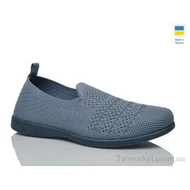 Сліпони жіночі тканинні Літо 6711 блакитний (10 пар р.36-40) "DeMur" недорого оптом від прямого постачальника