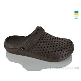 Фотография Кроксы мужские легкие Лето N68 коричневий (6 пар р.41-45) "Lot Shoes" недорого оптом от прямого поставщика