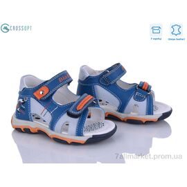 Фотография Сандалии детские летние Лето AB40-87A blue (6 пар р.21-26) "CROSSOPT" недорого оптом от прямого поставщика