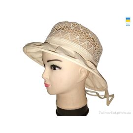 Фотография Шляпа женская Лето 0743 бежевий (4 шт. р.сетка 56-58) "Mabi" недорого оптом от прямого поставщика