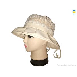 Фотография Шляпа женская Лето 0744 бежевий (4 шт. р.сетка 56-58) "Mabi" недорого оптом от прямого поставщика