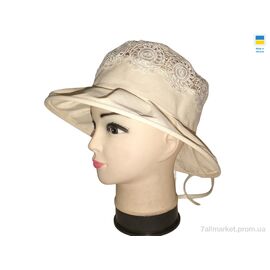 Фотография Шляпа женская Лето 0746 бежевий (4 шт. р.сетка 56-58) "Mabi" недорого оптом от прямого поставщика
