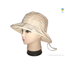 Фотография Шляпа женская Лето 0747 бежевий (4 шт. р.сетка 56-58) "Mabi" недорого оптом от прямого поставщика