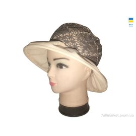 Фотография Шляпа женская Лето 0752 бежевий (4 шт. р.сетка 56-58) "Mabi" недорого оптом от прямого поставщика