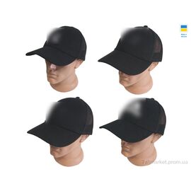 Фотография Кепка унисекс Лето 0760 чорний (4 шт. р.сетка 56-60) "Mabi" недорого оптом от прямого поставщика