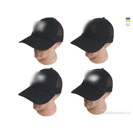 Фотография Кепка унисекс Лето 0761 чорний (4 шт. р.сетка 56-60) "Mabi" недорого оптом от прямого поставщика