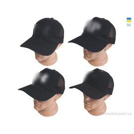 Фотография Кепка унисекс Лето 0762 чорний (4 шт. р.сетка 56-60) "Mabi" недорого оптом от прямого поставщика