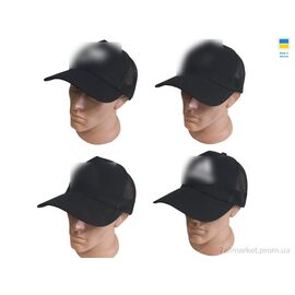 Фотография Кепка унисекс Лето 0763 чорний (4 шт. р.сетка 56-60) "Mabi" недорого оптом от прямого поставщика