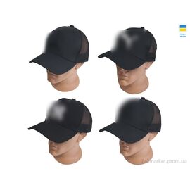 Фотография Кепка унисекс Лето 0765 чорний (4 шт. р.сетка 56-60) "Mabi" недорого оптом от прямого поставщика
