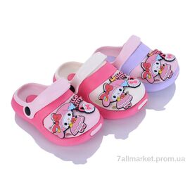 Фотография Кроксы детские летние Лето KR41 mix (12 пар р.18-23) "Elmob" недорого оптом от прямого поставщика