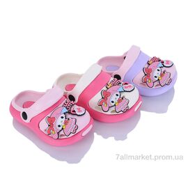 Фотография Кроксы детские летние Лето KR41B mix (12 пар р.30-35) "Elmob" недорого оптом от прямого поставщика