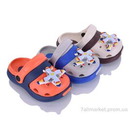 Фотография Кроксы детские летние Лето KR44 mix (12 пар р.18-23) "Elmob" недорого оптом от прямого поставщика