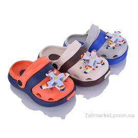 Фотография Кроксы детские летние Лето KR44A mix (12 пар р.24-29) "Elmob" недорого оптом от прямого поставщика