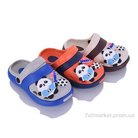 Фотография Кроксы детские летние Лето KR45A mix (12 пар р.30-35) "Elmob" недорого оптом от прямого поставщика