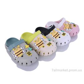 Фотография Кроксы детские летние Лето KR51 mix (12 пар р.30-35) "Elmob" недорого оптом от прямого поставщика