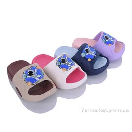 Фотография Шлепки детские летние Лето KM66 mix (12 пар р.24-29) "Elmob" недорого оптом от прямого поставщика