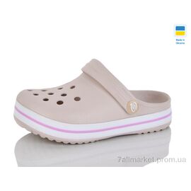 Фотография Кроксы детские летние Лето Прогрес Д309 бежевий (8 пар р.24-35) "Progress" недорого оптом от прямого поставщика