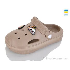 Фотография Кроксы детские летние Лето B13 капучіно (6 пар р.24-35) "M&L  Alex13" недорого оптом от прямого поставщика