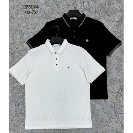 Фотография Футболка-поло мужская молодёжная полу-батал р-ры 4XL-7XL (2цв) "PROSTOMEN" недорого оптом от прямого поставщика