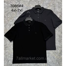 Фотография Футболка-поло мужская молодёжная полу-батал р-ры 4XL-7XL (2цв) "PROSTOMEN" недорого оптом от прямого поставщика