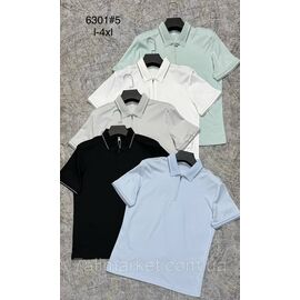 Фотография Футболка-поло мужская молодёжная р-ры L-4XL (5цв) "PROSTOMEN" недорого оптом от прямого поставщика