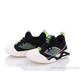 Фотография Кроссовки детские модные Лето 2319 чорний (12 пар р.21-26) "ASHIGULI" недорого оптом от прямого поставщика