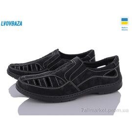 Туфлі чоловічі стильні Літо Yulius 62 чорний (8 пар р.40-45) "Lvovbaza" недорого оптом від прямого постачальника