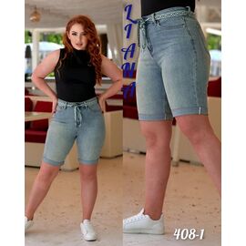 Фотография Шорты женские 408-1 l.blue р.28-33 "Beki" недорого оптом от прямого поставщика