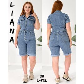 Жіночий комбінезон літній 211 l.blue р.L-5XL "Beki" недорого оптом від прямого постачальника