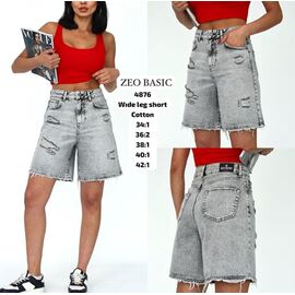 Фотография Шорты женские 4876 l.grey р.34-42 "Jeans Style" недорого оптом от прямого поставщика