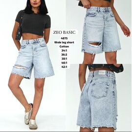 Фотография Шорты женские 4875 l.blue р.34-42 "Jeans Style" недорого оптом от прямого поставщика