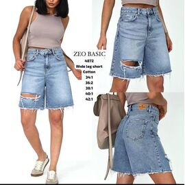 Фотография Шорты женские 4872 l.blue р.34-42 "Jeans Style" недорого оптом от прямого поставщика